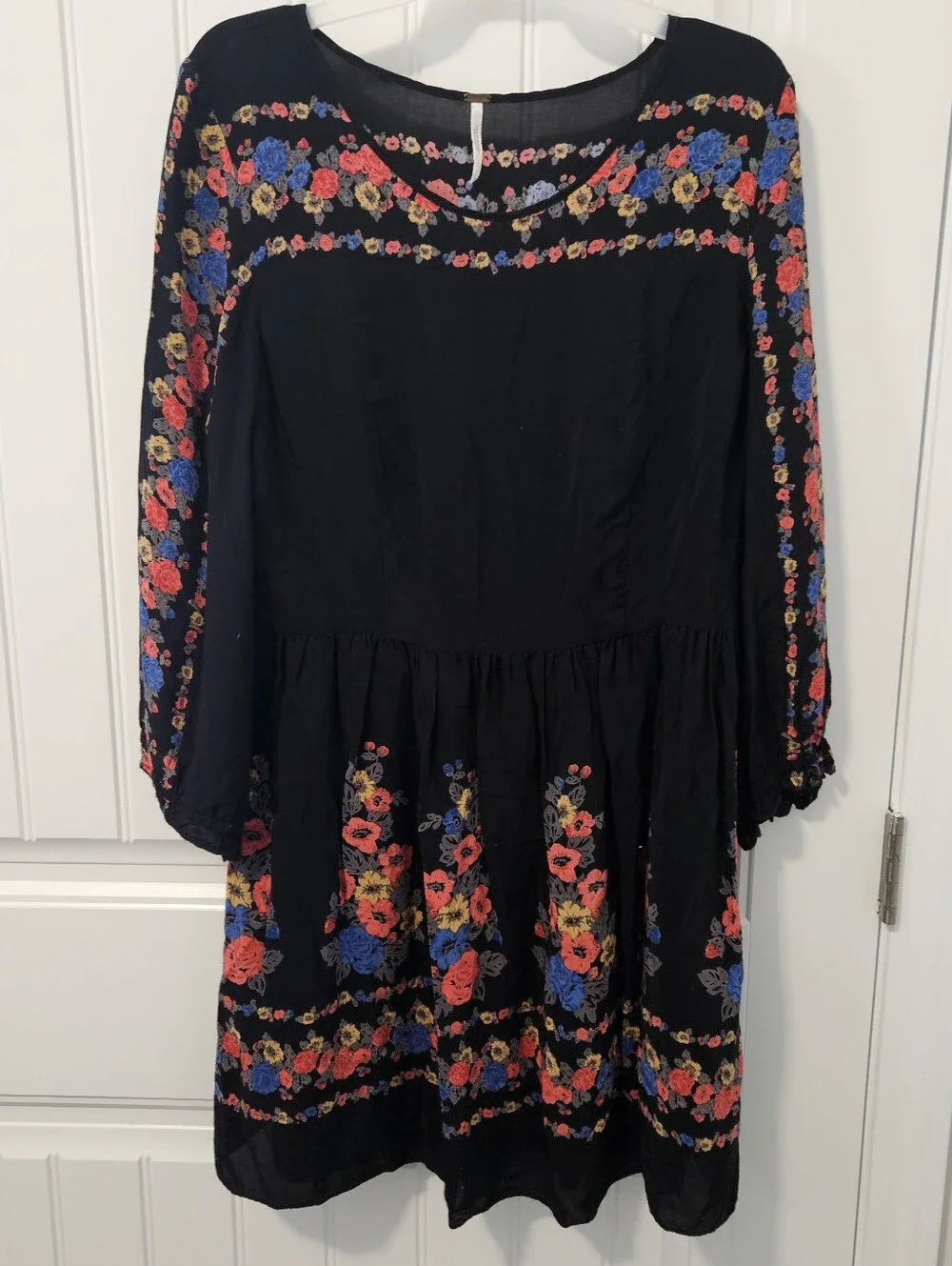 Free People Dress Floral Boho Hippie Womens 12 - Picture 3 of 7